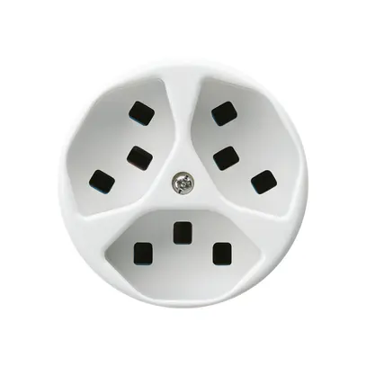 Presa Hager basico 3×tipo 23 A bianco 