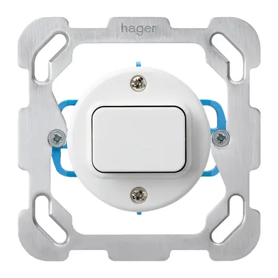 Insert pour interrupteur ENC basico 3/2L avec plaque de fixation blanc 