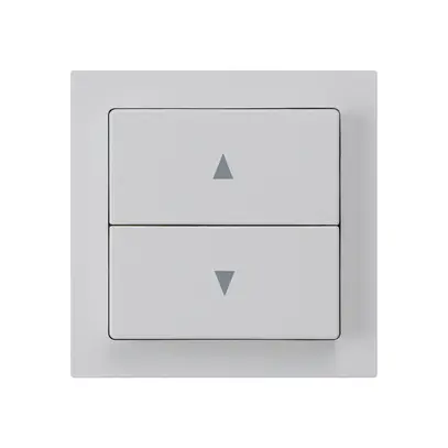 Poussoir pour stores kallysto gris clair avec 2 touches bornes enfichables 