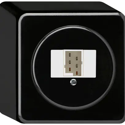 Scatola di raccordo AP basico 1×TT83 nero 