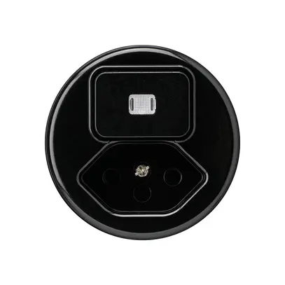 Inserto per combinazione luminosa A-R/1L+tipo 13 nero basico 