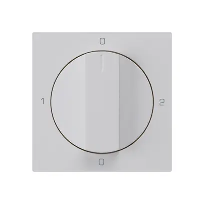 Kit frontale per interruttore rotativo S2 60×60mm kallysto 0-1-0-2 grigio chiaro 