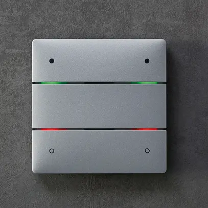 Senseur poussoir ENC KNX Theben iON 104, 4 fois, a.capteur d.temp., argent 