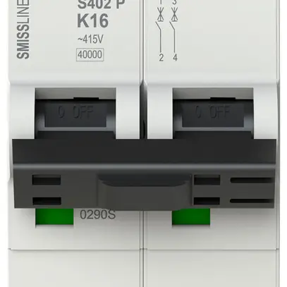 Disjoncteur SMISSLINE TP, 2L, K, 16A, 40kA 