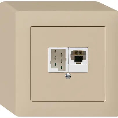 Scatola AP kallysto 1×RJ45u+1×TT83 beige 