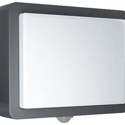Applique LED ESYLUX ALVA 4000K avec senseur 621lm IP65, anthracite 