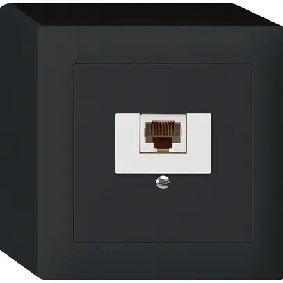 Scatola AP kallysto 1×RJ45u nero 