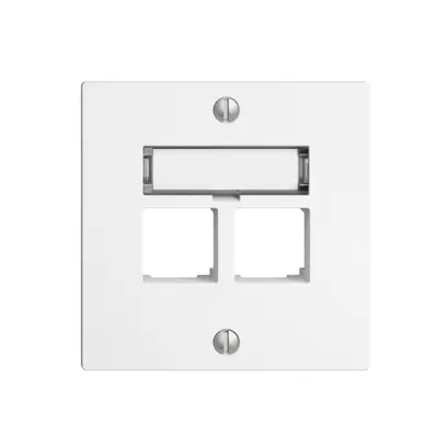 Kit di montaggio S-One EDIZIOdue F per 2×RJ45 diritto, bianco 