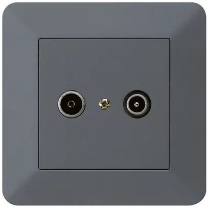 Prise de passage ENC kallysto.trend R/TV 23dB anthracite 