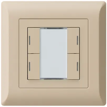 Poussoir ENC kallysto.line KNX 4×LED RGB s/e-link beige 