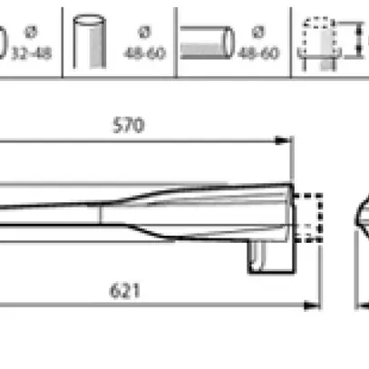 Lampione LED LumiStreet MINI BGP292 70W 10200lm 740 Ø48/76mm 