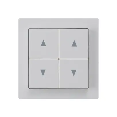 Kit frontal kallysto 60×60 mm gris clair interrupteur/contact p.stores quadruple 