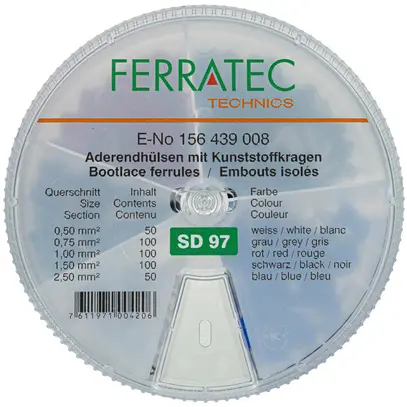 Embouts de câble assortis Ferratec isolés SD97 