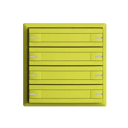Poussoir ENC KNX 8× EDIZIOdue lemon RGB avec LED avec insert papier 