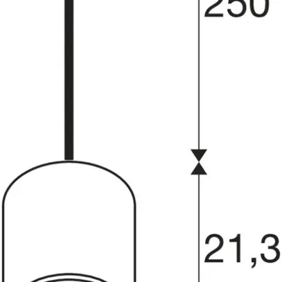 Lampada sospesa SLV PANTILO 20 E27 15W REG diretto bianco/cromo 