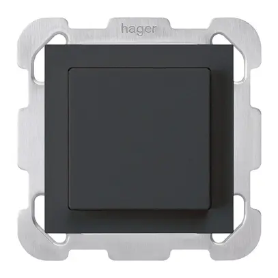 Interrupteur ENC kallysto 6/1L noir avec plaque de fixation 
