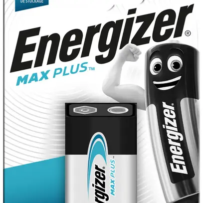 Pila alcalina Energizer Max Plus 6LR61 9V, blister a 1 pezzo 