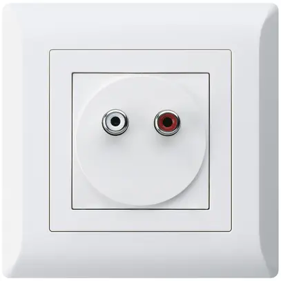 Prise de raccordement ENC kallysto.line audio RCA blanc 