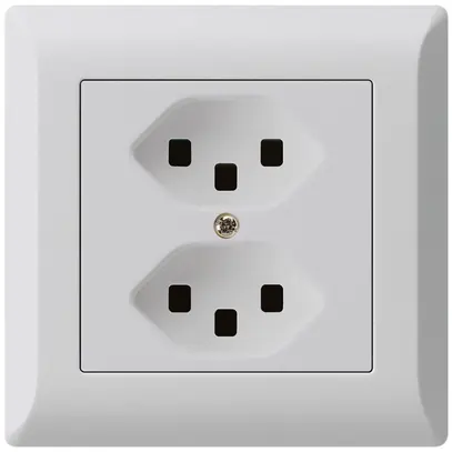 Prise ENC kallysto.line 2×T23 gris clair avec bornes enfichables 