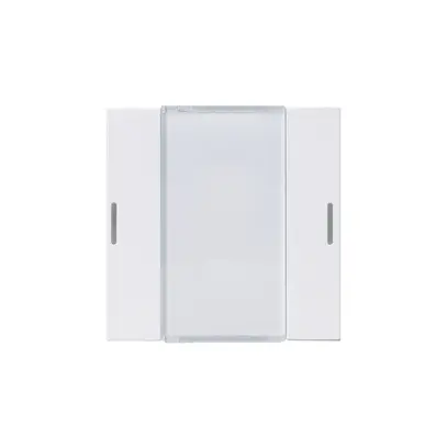 Faccia pulsante Hager basico KNX doppio LED bianco 45×45mm 