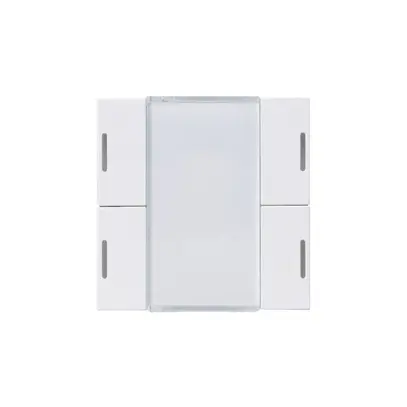 Face poussoir Hager basico KNX quadruple LED blanc 45×45mm 