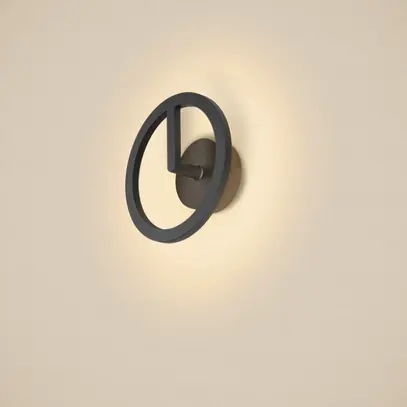 Applique LED SLV Q-RING 10W 950lm 3000K IP65 Ø270×110mm noir 