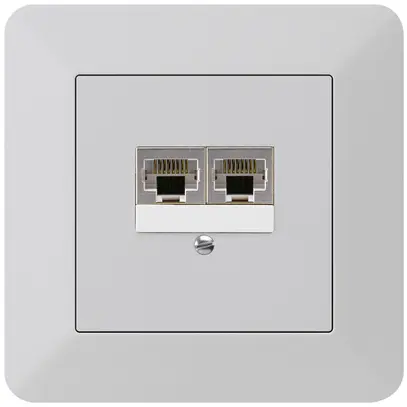 Boîte ENC kallysto.trend 2×RJ45s gris clair parallèle 