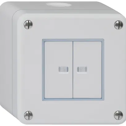 Interruttore AP robusto IP55 schema 3+3 2×illuminato grigio 