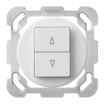 Inserto per interruttore per tapparelle INC basico con 2 tasti di comando bianco 