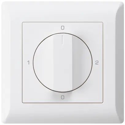 UP-Drehschalter kallysto.line 2/1L weiss mit Drehgriff 