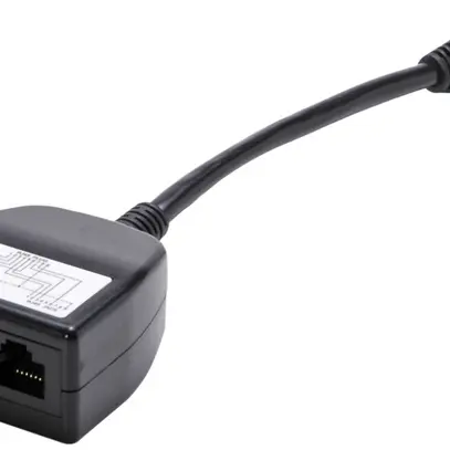 Adattatore Y RJ45m/2×RJ45f STP, nero 