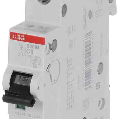 Disjoncteur ABB S201M-C6 6A C 10kA 