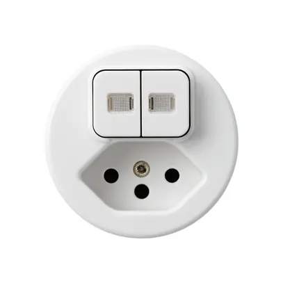 Inserto per combinazione luminosa 2×A-R/1L+T13 bianco basico 2 lenti pro.bambini 
