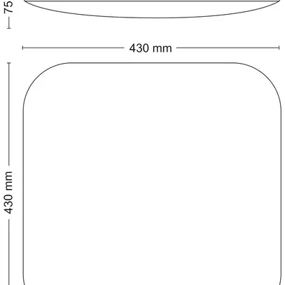 Plafonnier LED Philips Mauve 24W 2900lm 2700K 430×430mm blanc 