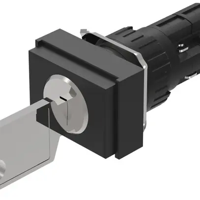 Interrupteur à clé INC EAO51 18×24mm 2O+2F 0-I retrait 0+I 