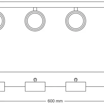 Spot LED Philips Bracia 22W 2200lm 2700K 110° 600×80.5mm bianco 4×Spot 