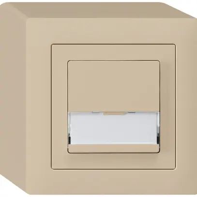 Poussoir de sonnerie AP kallysto A/1L beige avec porte-étiquette 