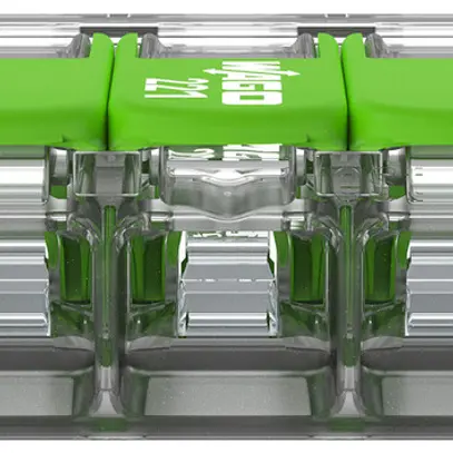 Borne de connexion WAGO Green Range 5L 0.5…6mm² avec levier vt transparent 