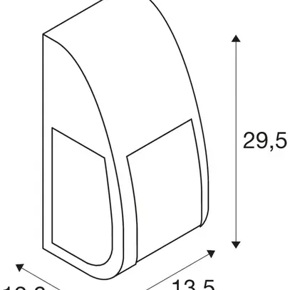 Applique SLV KERAS ELT, E27 25W IP54 anthracite 
