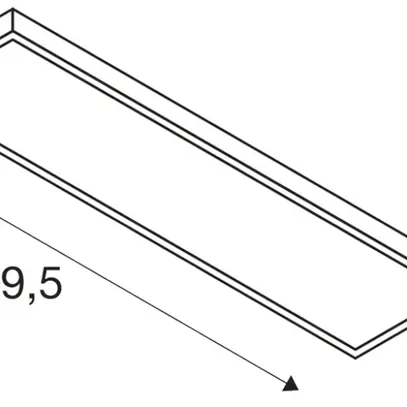 Plafoniera LED SLV PANEL CL 45W 3100lm 3000K 90° UGR<19 1200×300mm bianco 