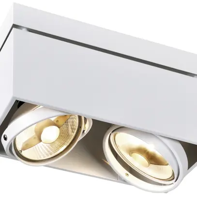 Plafonnier SLV KARDAMOD SURFACE, 2×GU10 75W carré IP20 blanc 