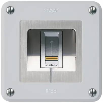 Lettore di impronte digitali NUP Hager ekey RFID robusto C grigio 
