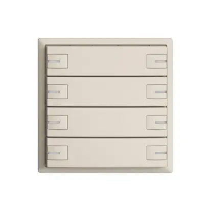 Poussoir ENC KNX 8× EDIZIOdue crema RGB avec LED 