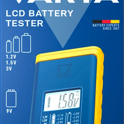 Testeur de piles VARTA LCD Digital avec 2×V13GA(LR44) bleu 