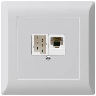 Scatola INC kallysto.line 1×RJ45u+1×TT83 grigio chiaro 