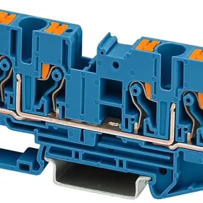 Morsetto pass.0.5…6mm² blu con.Push-in PT 6-QUATTRO BU 