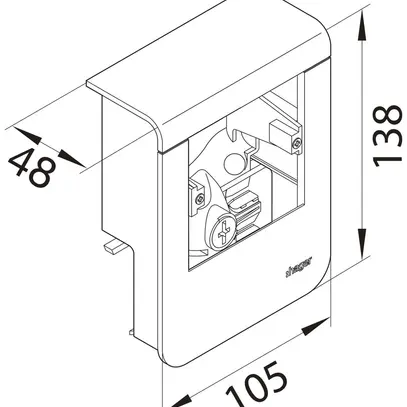 Supporto d'apparecchio Hager nero per SL20080 con trasformatore 24V 30W 