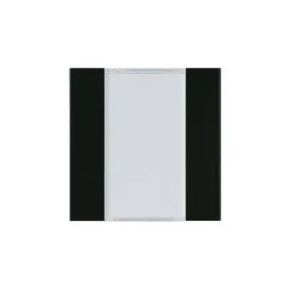 Face poussoir Hager basico KNX double noir 45×45mm 