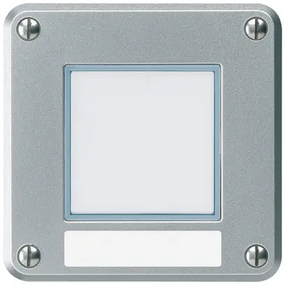 Contact à poussoir de sonnerie ENC Hager robusto IP55 avec plaquette aluminium 