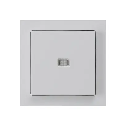 Contact à poussoir lumineux ENC kallysto AR/2P gris clair 